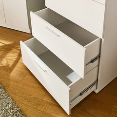 Oliver Farmhouse Four-Drawer Jumbo Chest in White