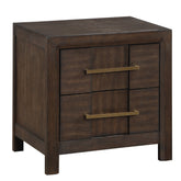 Kenzo Modern Style 2-Drawer Nightstand Made with Wood in Walnut same as G150108534 (NJ inventory)