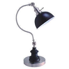 22"H SATIN NICKLE GOOD NECK TABLE LAMP