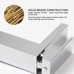 Modern Chrome Bathroom Faucet, Single Hole Bathroom Faucet, Solid Brass Chrome Polished Bathroom Sink Faucet, Single Handle Heavy Duty Square Basin Vanity Square Bathroom Faucet with Pop-up Drain