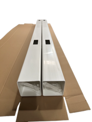 Line Post for White Vinyl Routed Fence Caps Included set of 2