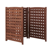 3-Panel Outdoor Air Conditioner Fence Screen, Outside Wood Privacy Fence, 32" W x 38" H