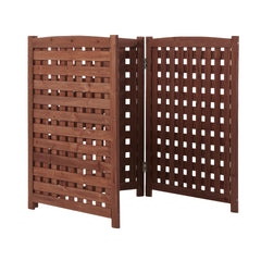 3-Panel Outdoor Air Conditioner Fence Screen, Outside Wood Privacy Fence, 32" W x 38" H