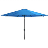11 Feet Blue Market Patio Umbrella with Crank Lift , Tilt * Ribs, UV-Resistant Canopy for Pool, Backyard & Patio (Without base)