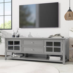 TV Stand for TVs up to 60'', Entertainment Center with Multifunctional Storage Space, TV Cabinet with Modern Design, Media Console for Living Room, Bedroom