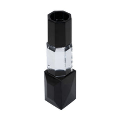 2.4x2.4x9.4" Black and Clear Tealight Candle Holder 6EA/CTN