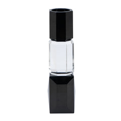 2.4x2.4x9.4" Black and Clear Tealight Candle Holder 6EA/CTN