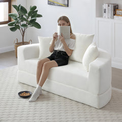 Convertible sofa couch bed,multi-functional,circular bed,adjustable Futon sofa ,No Assembly compressed corduroy floor lounge sofa for Apartment office bedroom living room