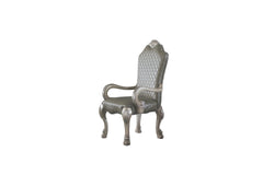 Dresden Synthetic Leather &Vintage Bone White Finish Arm Chair (Set of 2)