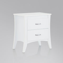 White 2-Drawer Nightstand
