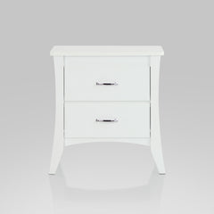 White 2-Drawer Nightstand