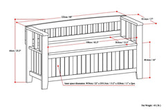 Acadian - Entryway Storage Bench - White