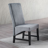 Contemporary Upholstered Dining Chairs Set of 2, Gray Corduroy Comfort Wooden Dining Furniture Modern Elegance
