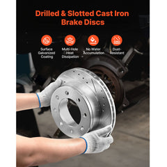 Front and Rear Brake Rotors Kit for 2002-2006 Chevrolet Avalanche 2500 (8 STUD)