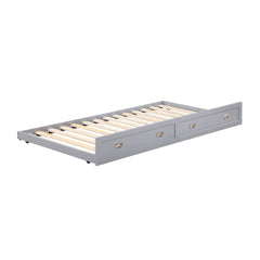Gray Finish Trundle with Casters Movement Bedroom Furniture 1pc