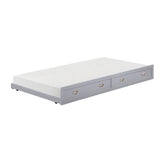 Gray Finish Trundle with Casters Movement Bedroom Furniture 1pc