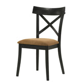 Brown and Black Side Chair (Set of 2)