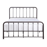 Classic King Platform Bed Dark Bronze Finish Metal Frame Bedroom Furniture 1pc
