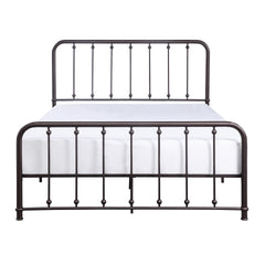 Classic King Platform Bed Dark Bronze Finish Metal Frame Bedroom Furniture 1pc