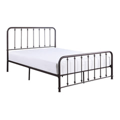 Classic King Platform Bed Dark Bronze Finish Metal Frame Bedroom Furniture 1pc