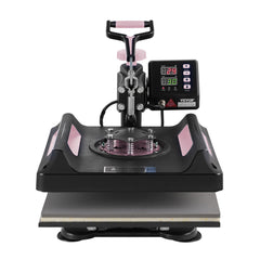 8 in 1 Heat Press Machine 15x15 in 30oz Tumbler Press T-Shirts Black