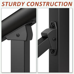 Hand Rails for Outdoor Steps, 3-4 Step Handrail 2 Pack