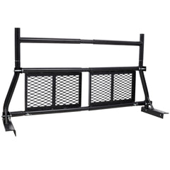 Pickup Truck Headache Rack,Adjustable Steel Truck Back Rack Mesh Window Protector Head Frame Bed,Black