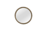 English Knotty Oak Inspired Round Mirror
