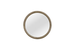 English Knotty Oak Inspired Round Mirror