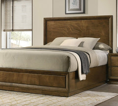 Strong Look Transitional Style 1pc Full Size Bed Walnut Wooden Panel Bedframe High HB Bedroom Furniture