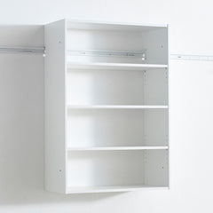 Devi White Wall Mounted Wood Closet System