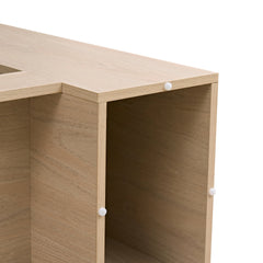 Rectangular side table, wooden rectangular coffee table placed behind the sofa, rustic-style entryway table suitable for entrances, hallways, and living rooms.