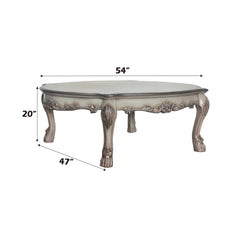 Dresden Vintage Bone White Finish Coffee Table