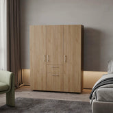 Natural Oak Armoire Multi-storage with one Drawer