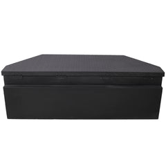 46"X18"X14.5" Tongue Truck Box Black Heavy Duty Steel Trailer Tongue Box, 6.7 CUFT Capacity, With Lock and Keys, Black color