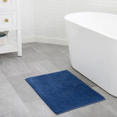 Linenspa Chenille Bath Mat, 17x24, Navy