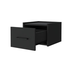 Elfrida Wall-Mounted Nightstand, Sleek Single-Drawer Design with Spacious Top Shelf