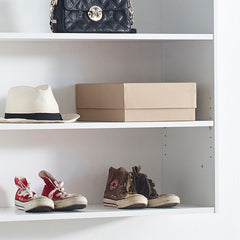 Devi White Wall Mounted Wood Closet System