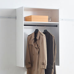 Devi White Wall Mounted Wood Closet System