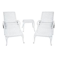 Aluminium Cast lounge chair 1pcs white