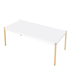 Otrac White & Gold Finish Coffee Table