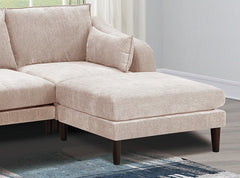 Modern Gorgeous 6pcs Modular Sectional Set Armless Chairs One Arm Chair Ottoman U-Shaped Couch Living Room Furniture