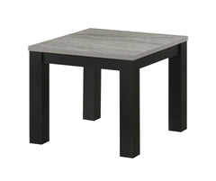 Gray Black 3-Piece Living Room Table Set Table Top Cocktail Table and Two Matching End Tables Wooden Furniture