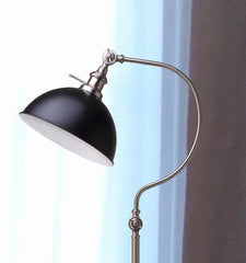 56''H SATIN NICKLE GOOD NECK FLOOR LAMP