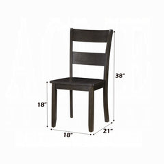 Walnut Finish Transitional Dining Chairs Set of 2 Wooden Dining Room Kitchen Furniture