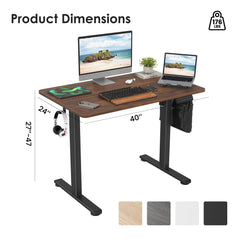 STARY Electric Standing Desk Adjustable Height Sit Stand Home Office Desk with Splice Board