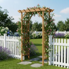 Wooden Arbor, Wedding Arch for Ceremony, Wood Trellis for Plant Climbing, Christmas Decor Pergola for Garden Backyard