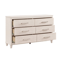 Modern Glam Style Six-Drawer Dresser with Jewelry Trays Wooden Bedroom Furniture 1pc