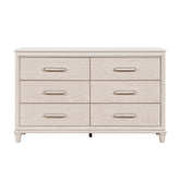 Modern Glam Style Six-Drawer Dresser with Jewelry Trays Wooden Bedroom Furniture 1pc