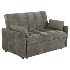Alvara Dark Grey Tufted Cushion Pull-out Sleeper Sofa Bed